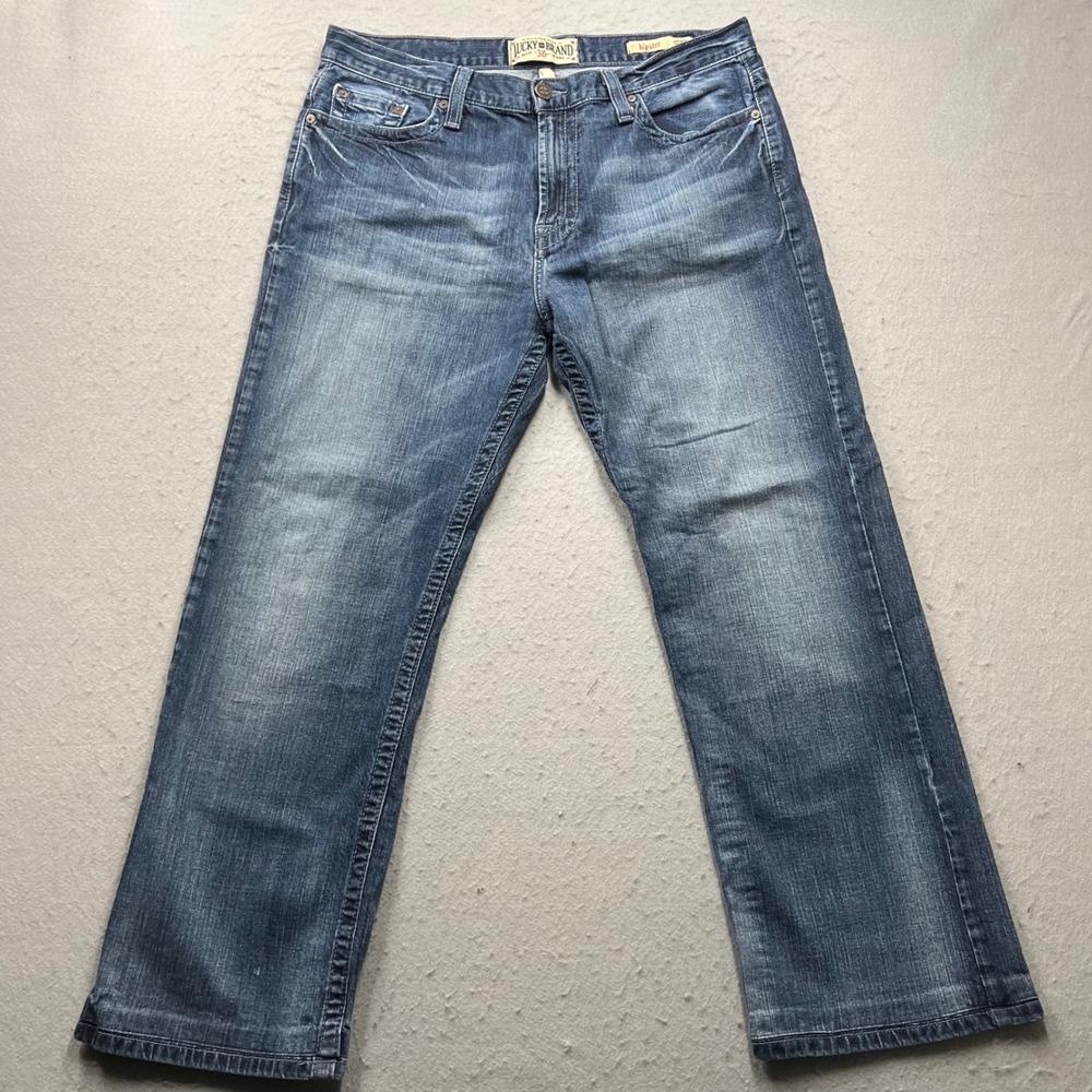 Vintage Lucky Brand Navajo Hipster Jeans 36 Long Blue Low Rise Bootcut Denim
